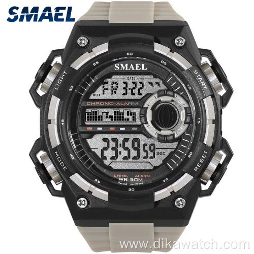 SMAE Luxury Brand Men Digital Wristwatches LED Display